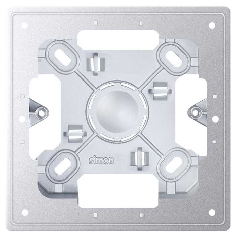 Розетки и выключатели Simon 24 Алюминий Коробка подъемная Simon 24 Алюминий на 1 пост для накладного монтажа S24 2400751-033