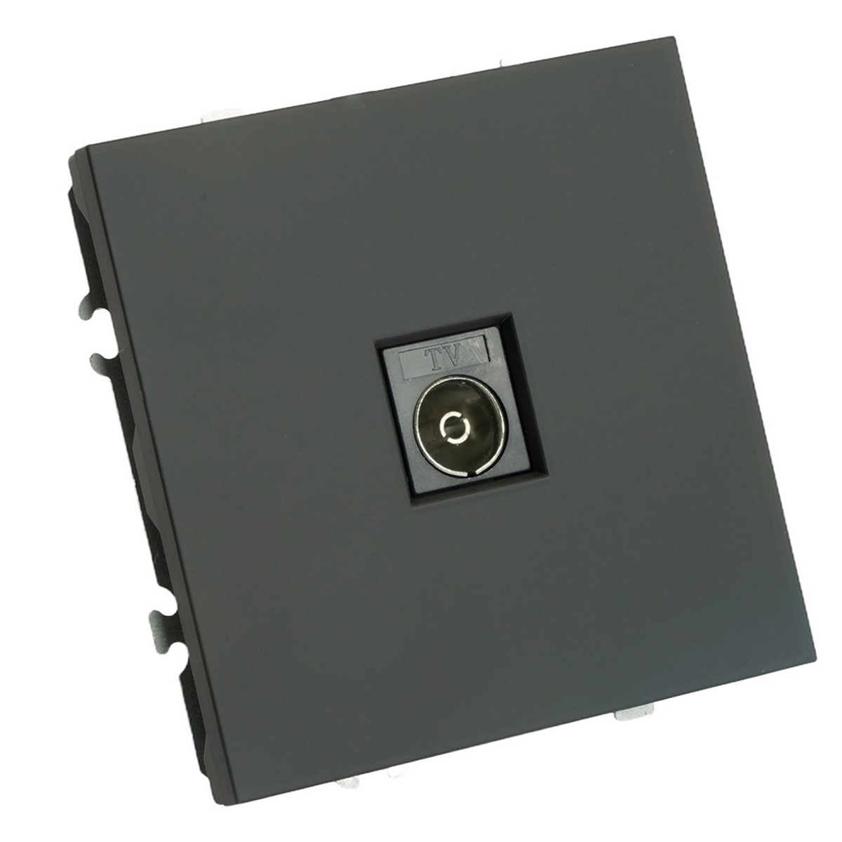 Эмили - Розетки и выключатели Stekker Розетка телевизионная 1-ая STEKKER Эмили RST00-5108-05 75 Ом 5-862МГц  черный уголь soft touch 49849