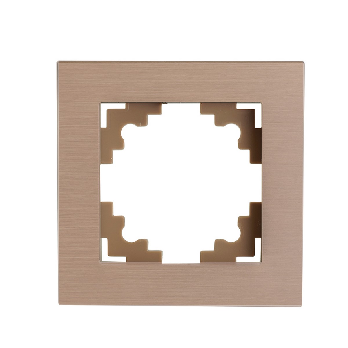 Катрин - Розетки и выключатели Stekker Рамка 1-местная металл STEKKER MFR00-7001-02 Катрин шампань 50010