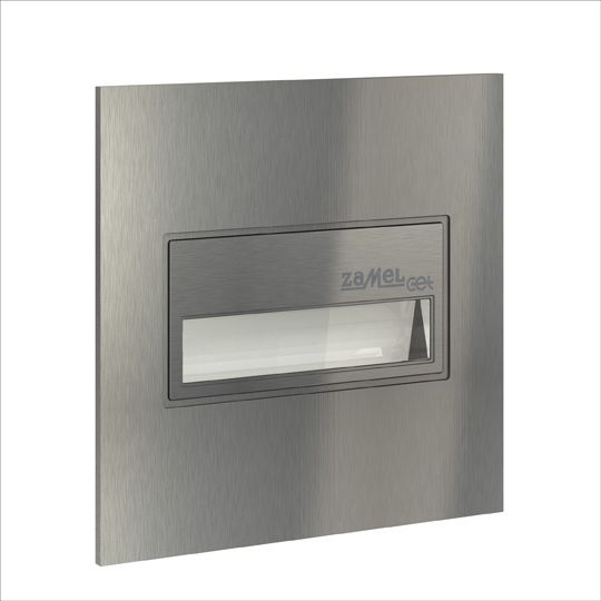 Встраиваемые светодиодные светильники Светильник для лестницы Zamel SONA Сталь/RGB с квадратной рамкой 14V DC с RGB диодами 14-211-26