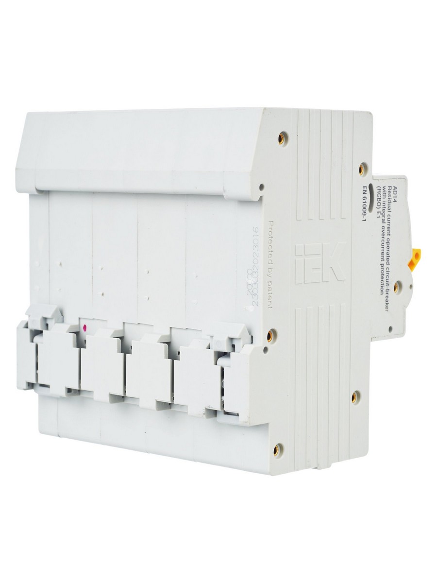 IEK Дифференциальный автоматический выключатель IEK KARAT АД14 4P 16A 30мА MAD10-4-016-C-030 