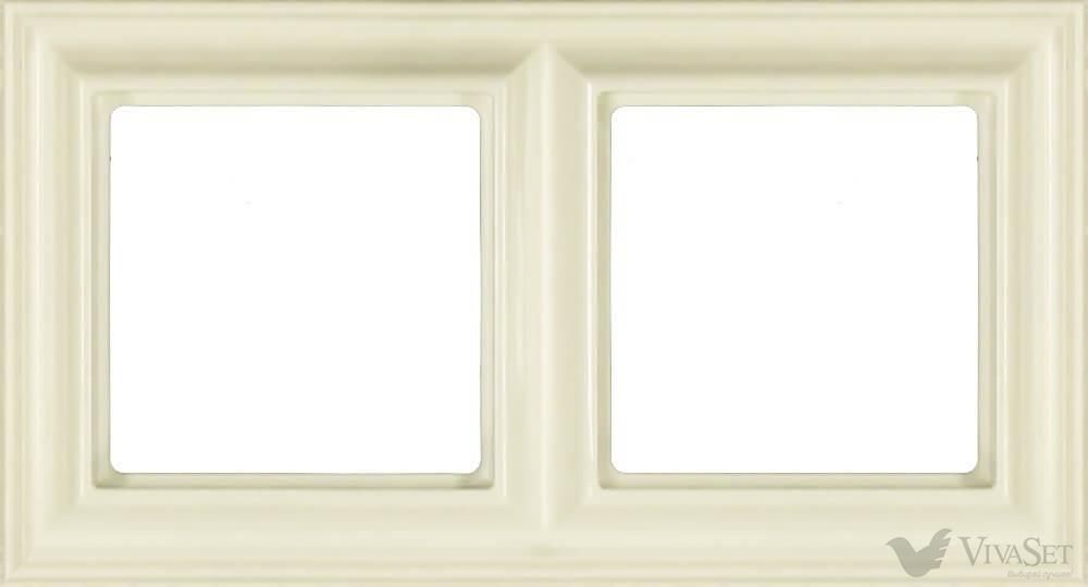 Рамки Jung Eco Profi Standart Рамка двойная Jung Eco Profi Deco слоновая кость EPD482