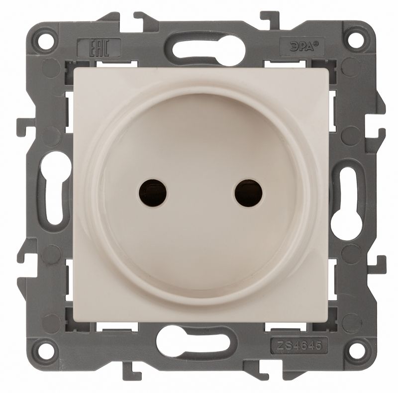 Розетки и выключаиели ЭРА Elegance Бежевый Розетка ЭРА Elegance Сл.кость б/з 14-2105-02 Б0034285