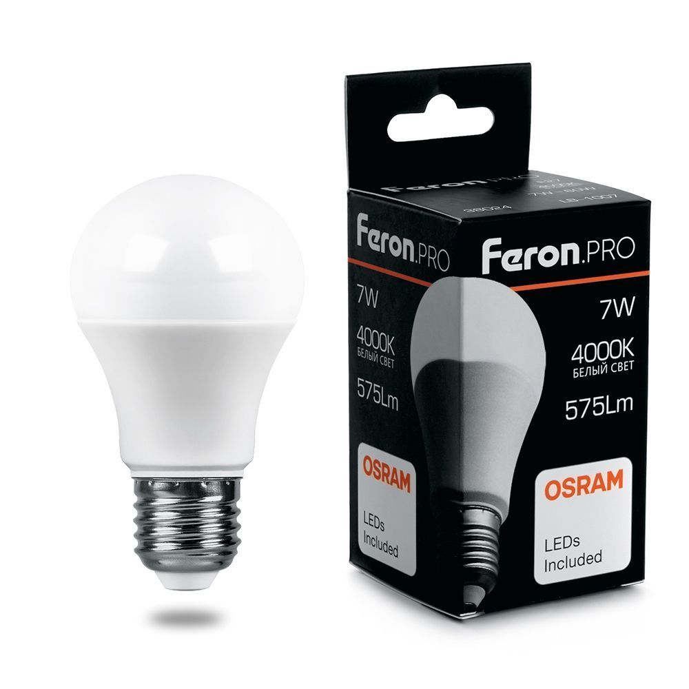 E27 Лампа светодиодная Feron.PRO LB-1015 Шар E27 15W 6400K OSRAM LED 38037 