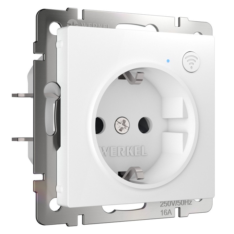 Werkel Белый механизмы Умная  встраиваемая Розетка Werkel с заземлением с защитными шторками белая W1171601