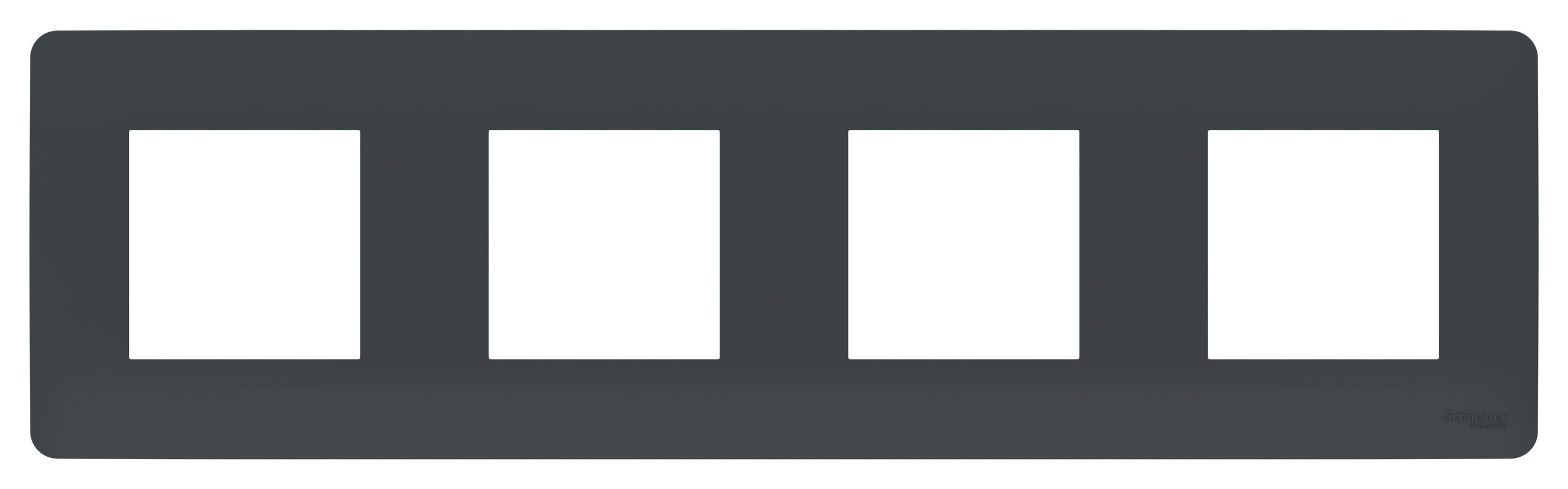 Рамки Unica Studio Антрацит Рамка Unica Studio Антрацит 4-ная NU200854