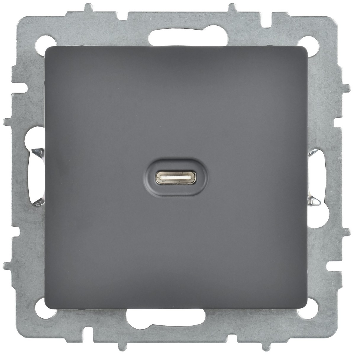 IEK Brite Графит Розетка USB IEK BRITE C 65Вт высокоскор. зар. РЮ12-1-БрГ графит