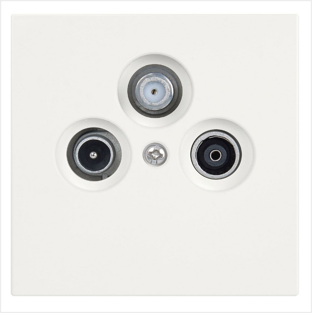 JASMART FD - розетки и выключатели Розетка TV+FM+SAT JASMART FD Φ9.5mm проходная Сахара 6207SH