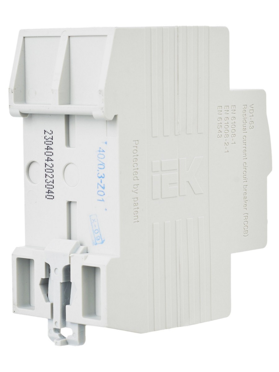 IEK Выключатель дифференциальный IEK KARAT ВД1-63 (УЗО) 2Р 40А 300мА MDV10-2-040-300 