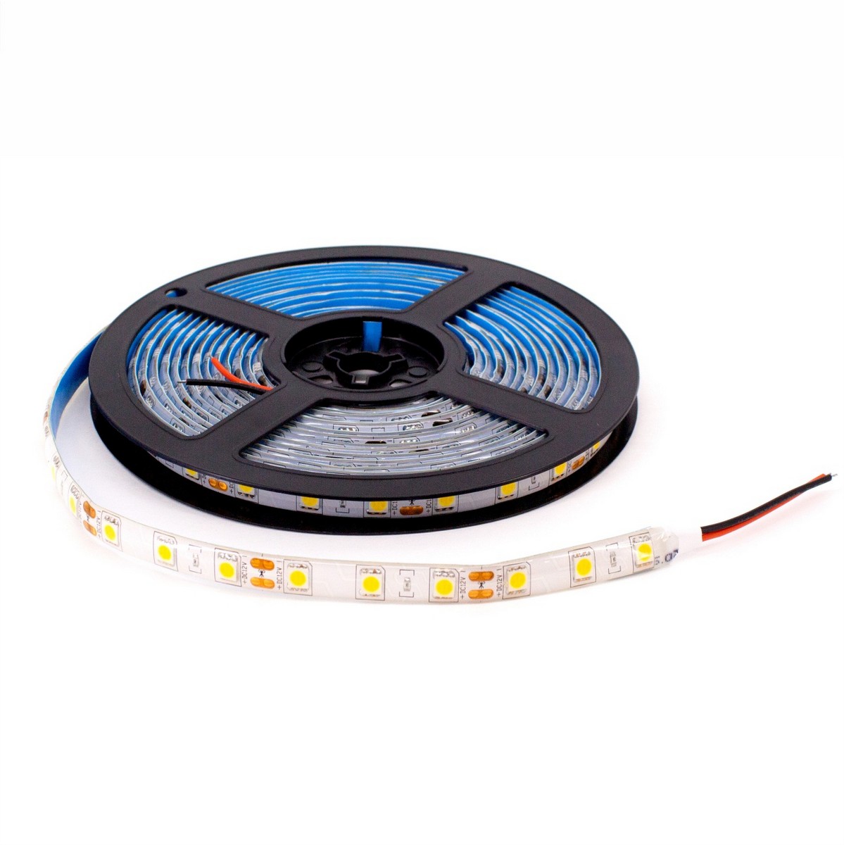 Светодиодная лента белая нейтральная Лента светодиодная LEEK 5050-60 14,4Вт 4000K IP65 12В (5м) LE010617-006