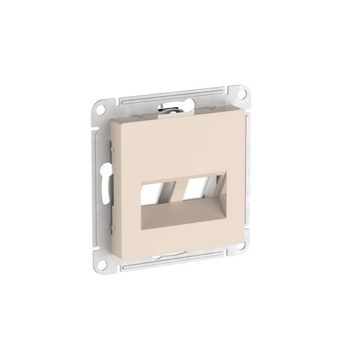 AtlasDesign Бежевый Накладка Systeme Electric AtlasDesign Бежевый двойная для информационных функций Keystone