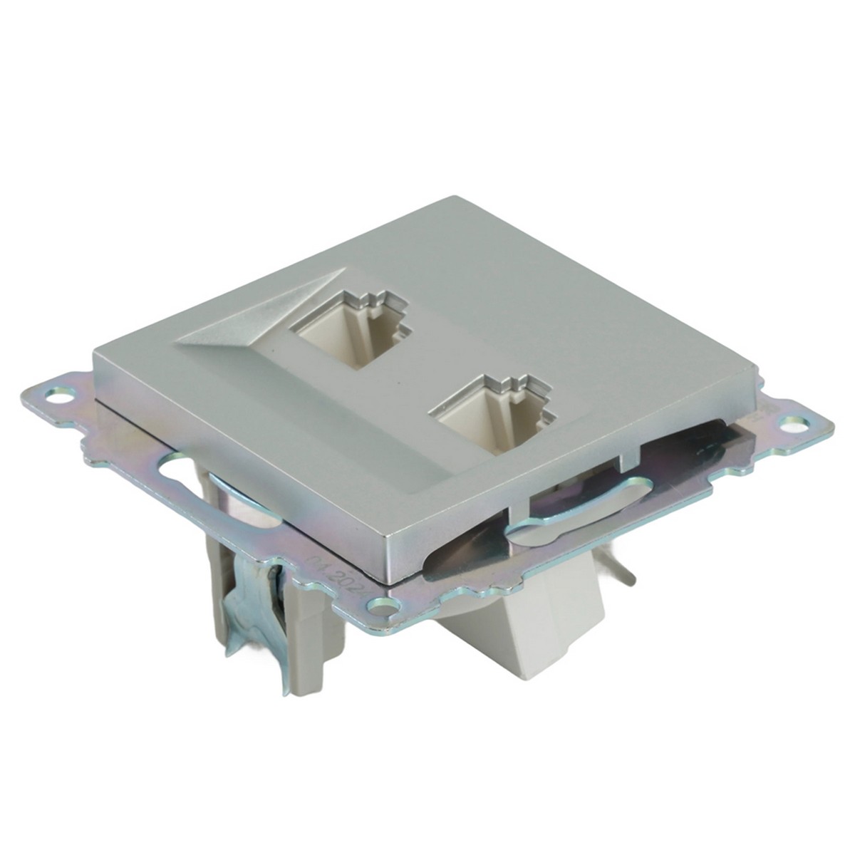 Катрин - Розетки и выключатели Stekker Розетка компьютерная 2-местная RJ-45 STEKKER GLS00-7109-03 Катрин серебро 50005