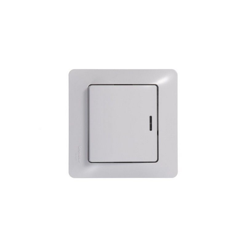 Glossa Белый Переключатель Systeme Electric Glossa Белый 1-клавишный с подсветкой, сх.6а GSL000163