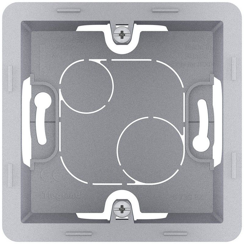 Legrand Inspiria Алюминий Коробка накладного монтажа Legrand INSPIRIA Алюминий 1 пост 673982