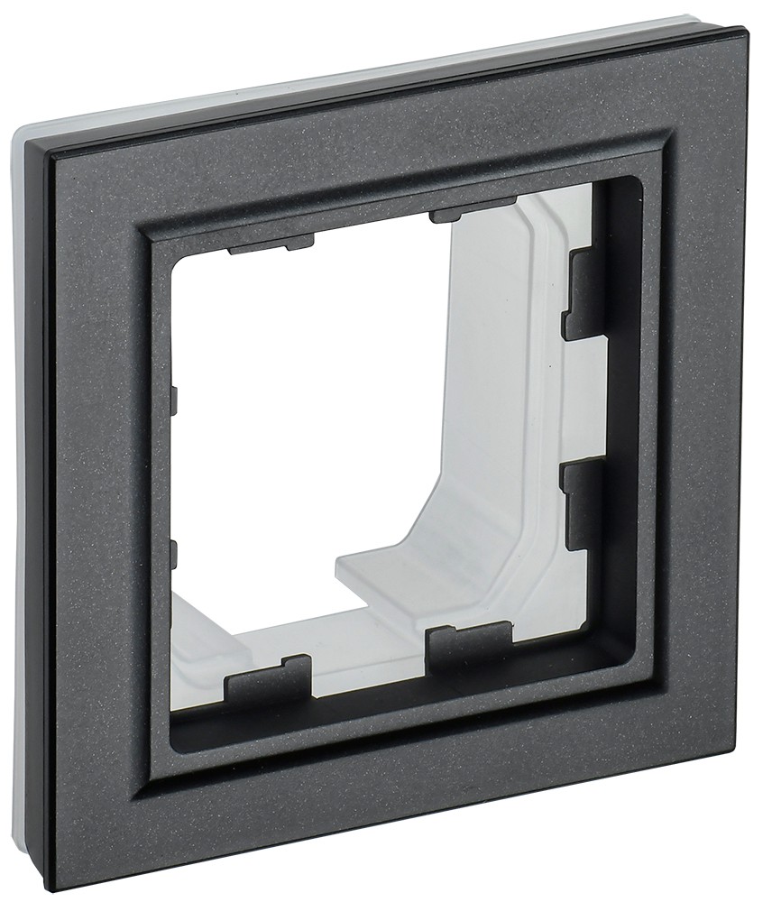 IEK Brite Рамки Рамка IEK BRITE 1-местная IP44 РУ-1-БрЧ-44 черный BR-M12-44-K02