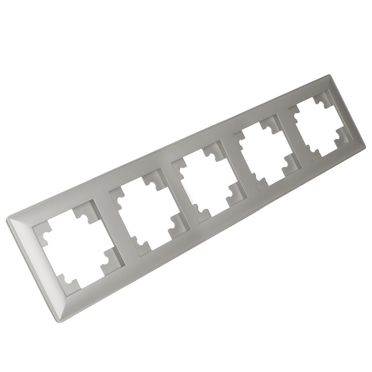 Катрин - Розетки и выключатели Stekker Рамка STEKKER 4-местная Катрин стекло серебро PFR00-7005-03 39801