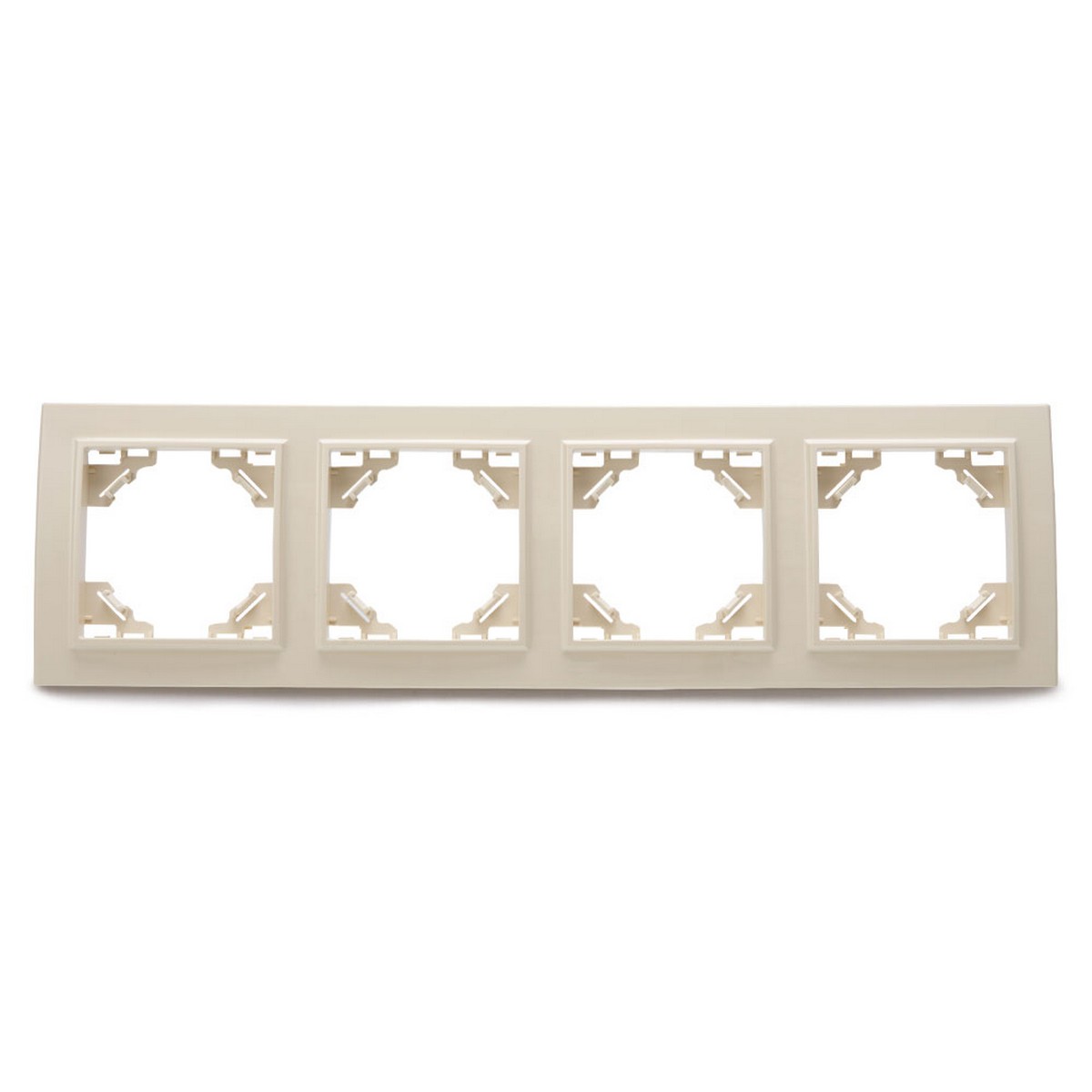 Эрна - Розетки и выключатели Stekker Рамка 4-местная горизонтальная STEKKER PFR00-9004-02 серия Эрна слоновая кость 39243