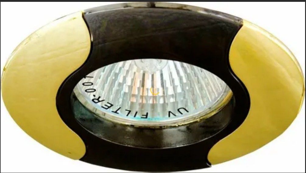 Светильники встраиваемые распродажа Светильник встраиваемый Feron 020Tпотолочный черный-золото MR16 G5.3 17682