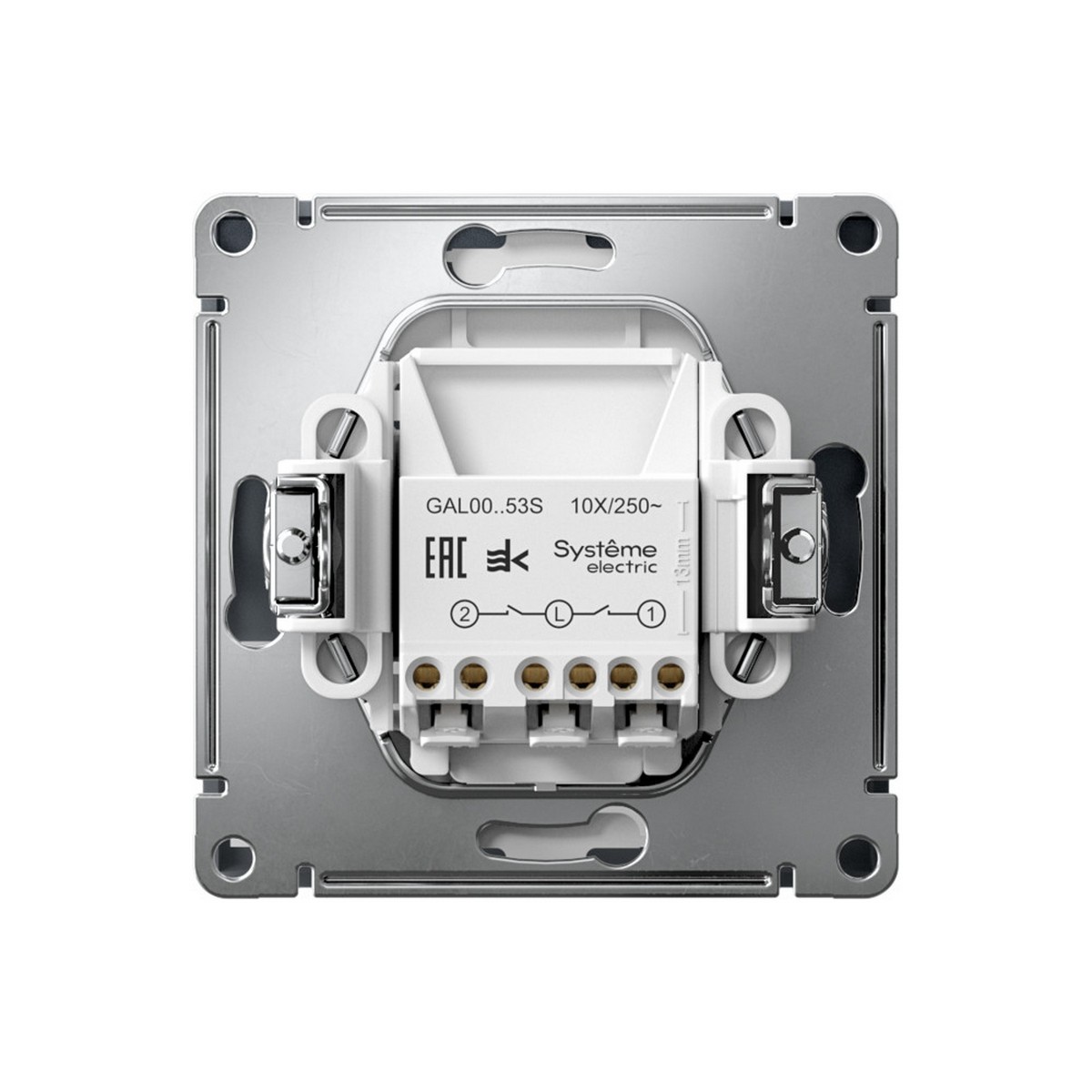 ArtGallery Грифель Выключатель SE ArtGallery Грифель 2-клавишный с подсветкой быстрозажим. клем. GAL000753S