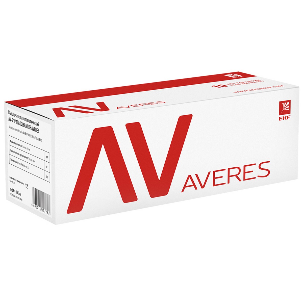 1 полюсные (однополюсные) Автоматический выключатель EKF AVERES AV-6 (B) 1P 63А 6kA mcb6-1-63B-av 