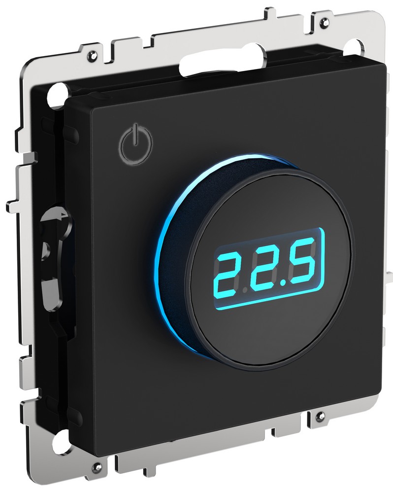 IEK Brite Черный Термостат IEK BRITE BASE Черный электронный с инд. ТС10-1-БрЧ (терморегулятор) BR-RT11-K02