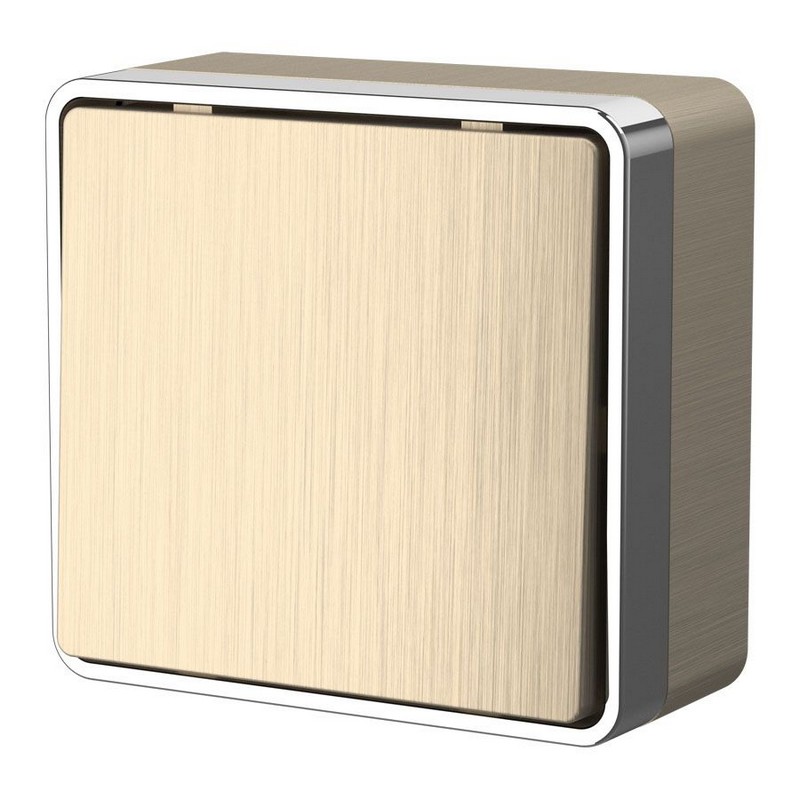 Werkel Gallant шампань рифленный Выключатель Werkel одноклавишный Gallant (шампань рифленый) W5010010