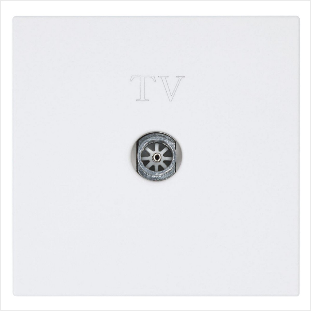 JASMART FD - розетки и выключатели Розетка TV JASMART FD Φ9.5mm оконечная Белый матовый (soft touch) 6001PWM