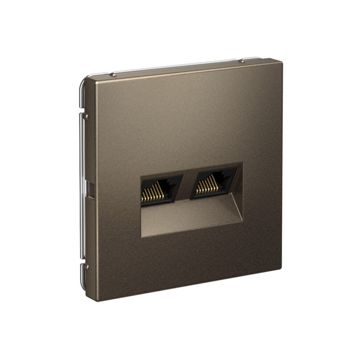 ArtGallery Мокко Розетка Systeme Electric ArtGallery Мокко двойная компьютерная RJ45+RJ45 кат.6А GAL000688