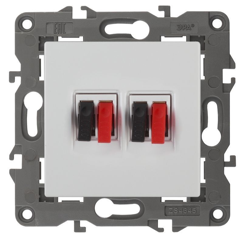 Розетки и выключаиели ЭРА Elegance Белый Розетка ЭРА Elegance Белый Аудио двойная 14-3112-01 Б0034326