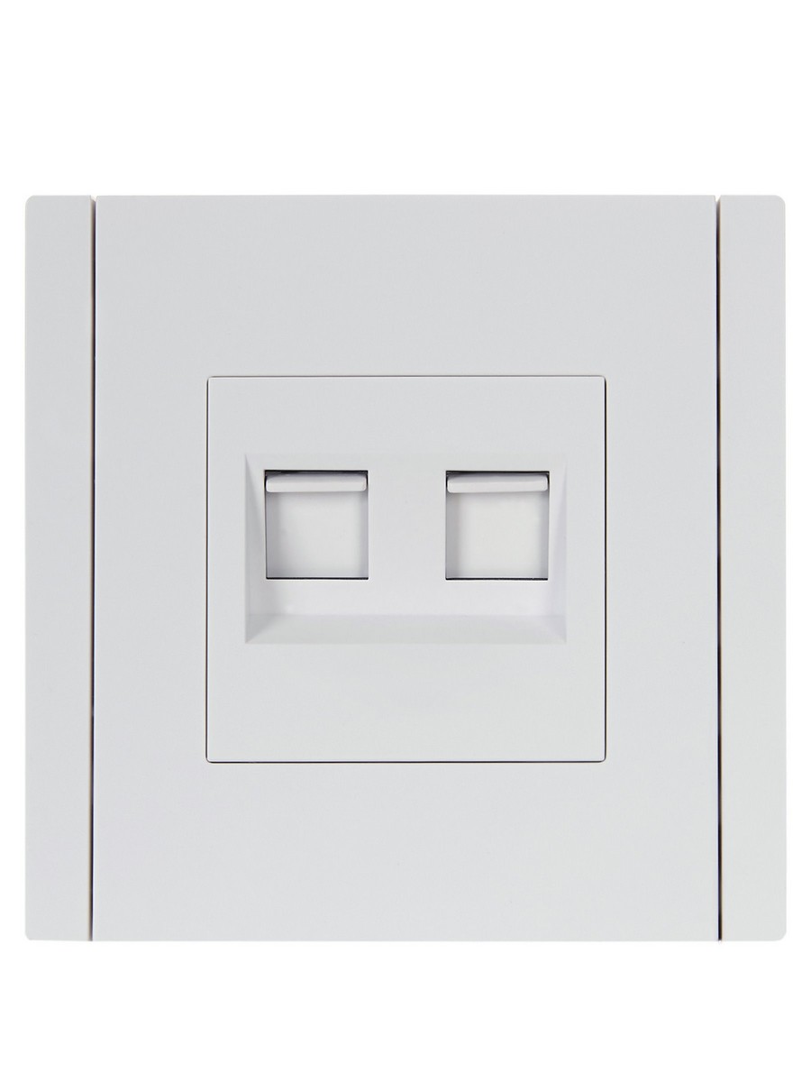 IEK FORTE&PIANO Белый Розетка IEK FORTE&PIANO Белый двойная RJ11+RJ45 кат.5E FP235