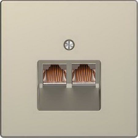 Merten D-Life Сахара Телефонная двойная розетка Merten D-Life сахара