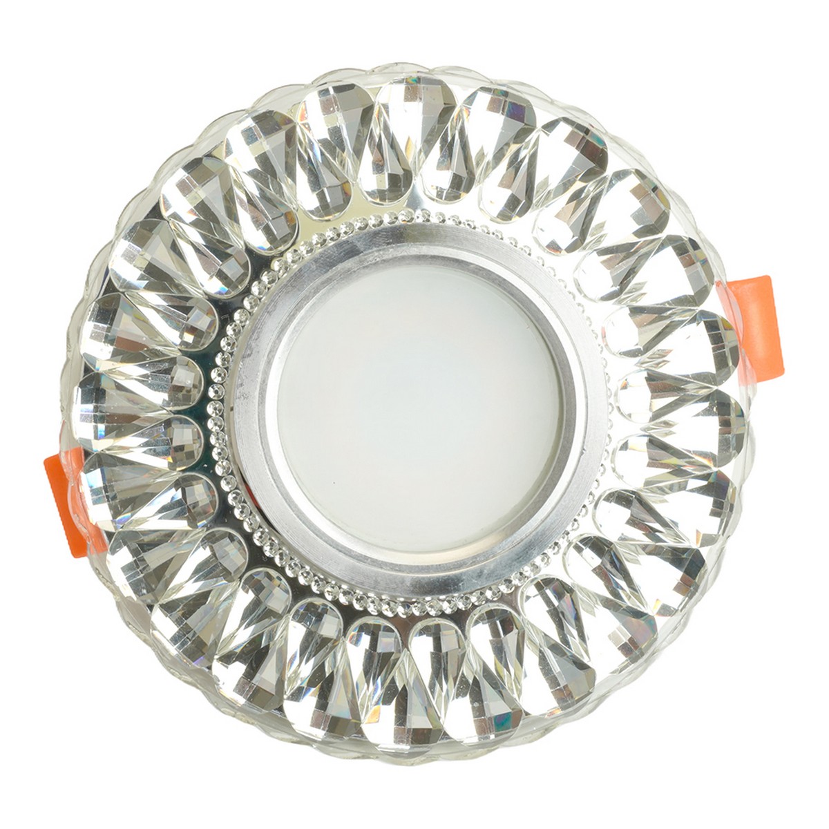 Встраиваемые светодиодные светильники Светильник встраиваемый Feron CD938 с LED подсветкой MR16 прозрачный 29471 