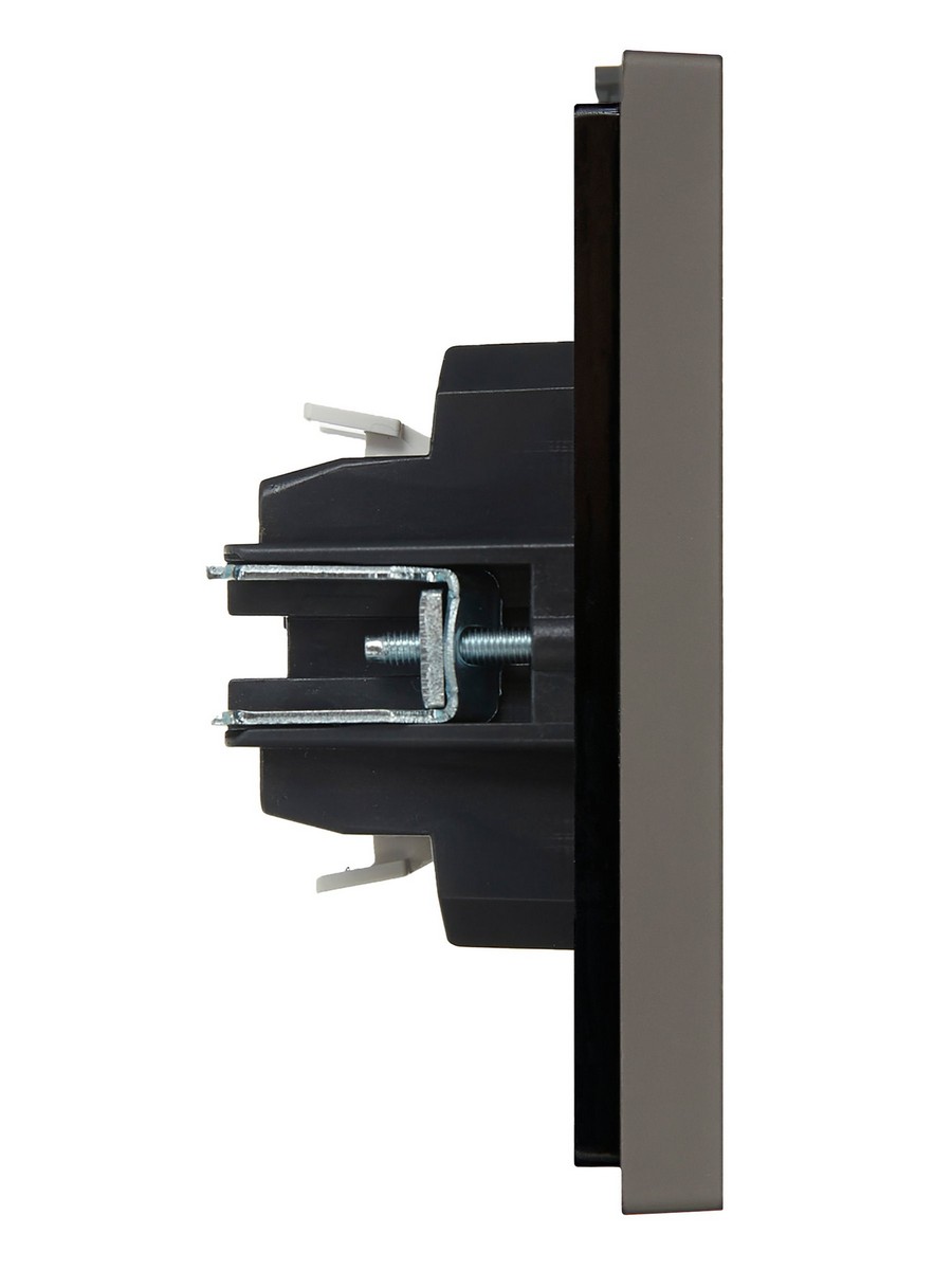 IEK FORTE&PIANO Серый Выключатель IEK FORTE&PIANO Серый 2-кл с индикатором 10А FP306