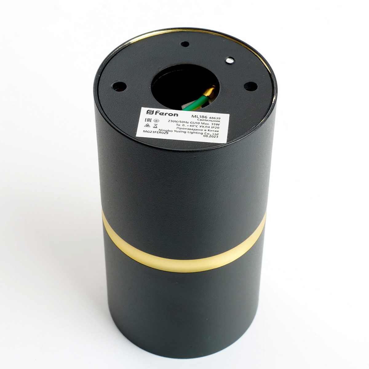 Светильники споты светодиодные Светильник спот потолочный Feron ML186 Barrel ZEN GU10 чёрный золото 48639 