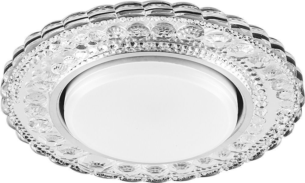 Встраиваемые светодиодные светильники Светильник встраиваемый Feron CD4024 с белой LED подсветкой GX53 прозрачный 29538