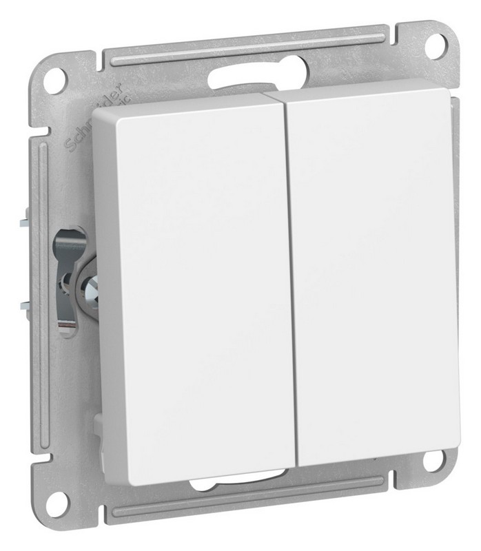 AtlasDesign Лотос Выключатель Systeme Electric AtlasDesign Лотос 2-клавишный, ATN001351