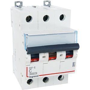 3 полюсные (трехполюсные) Автоматический выключатель Legrand DX3-E 3P 6А (С) 6000/6kA 407288