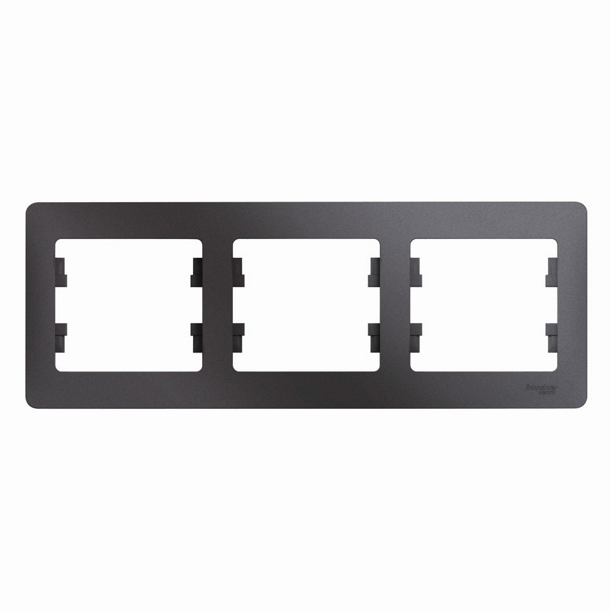 Glossa Графит Рамка Systeme Electric Glossa Графит 3-ая горизонтальная GSL001303