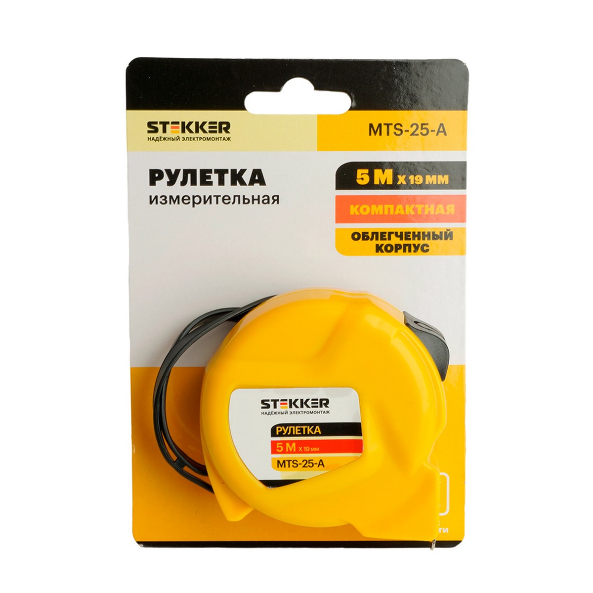 Рулетка STEKKER MTS-25-А 5 м х 19 мм 50206 фото