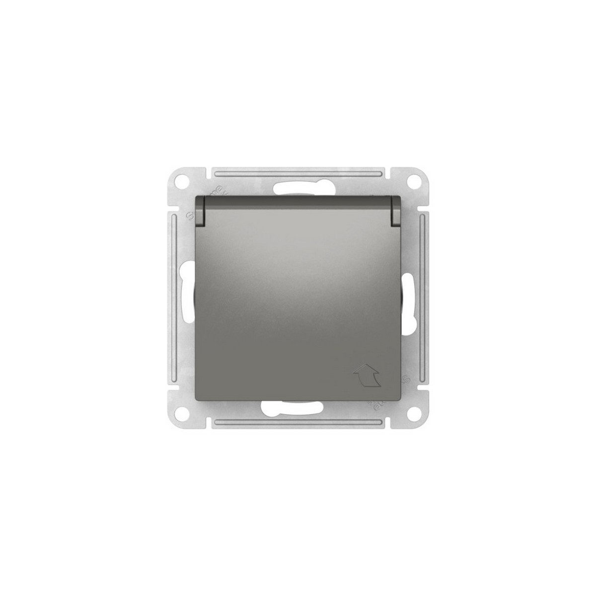 AtlasDesign Сталь Розетка SE AtlasDesign Сталь с заземл. со шторк. с крышкой IP20 быстрозажим. клем. ATN000946S