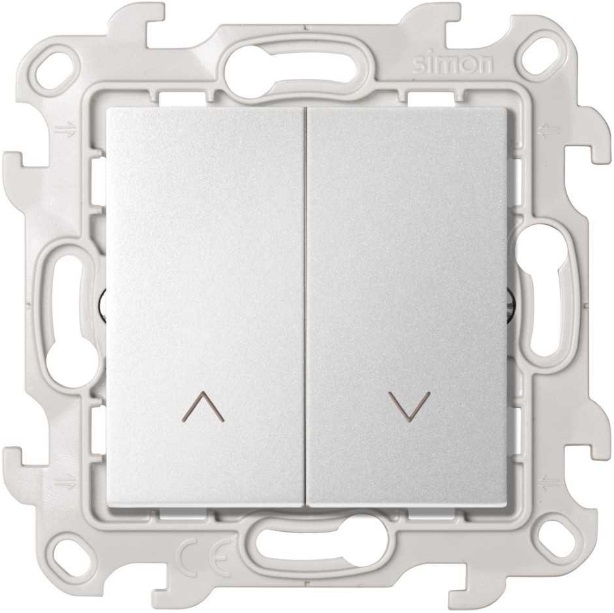 Розетки и выключатели Simon 24 Алюминий Выключатель жалюзи Simon 24 Алюминий 2410331-033