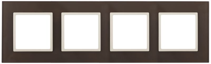 Рамки ЭРА Elegance Рамка ЭРА Elegance Мокко/сл.кость Стекло 4-ая 14-5104-31 Б0034539