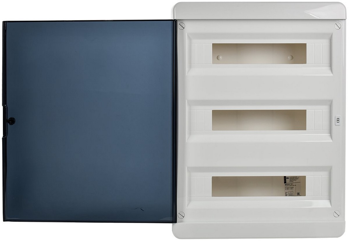 Пластиковые боксы и щиты IEK Корпус пластиковый IEK TEKFOR ЩРН-П-54 IP41 черн. прозр. дверь TF5-KP12-N-54-41-K01-K03