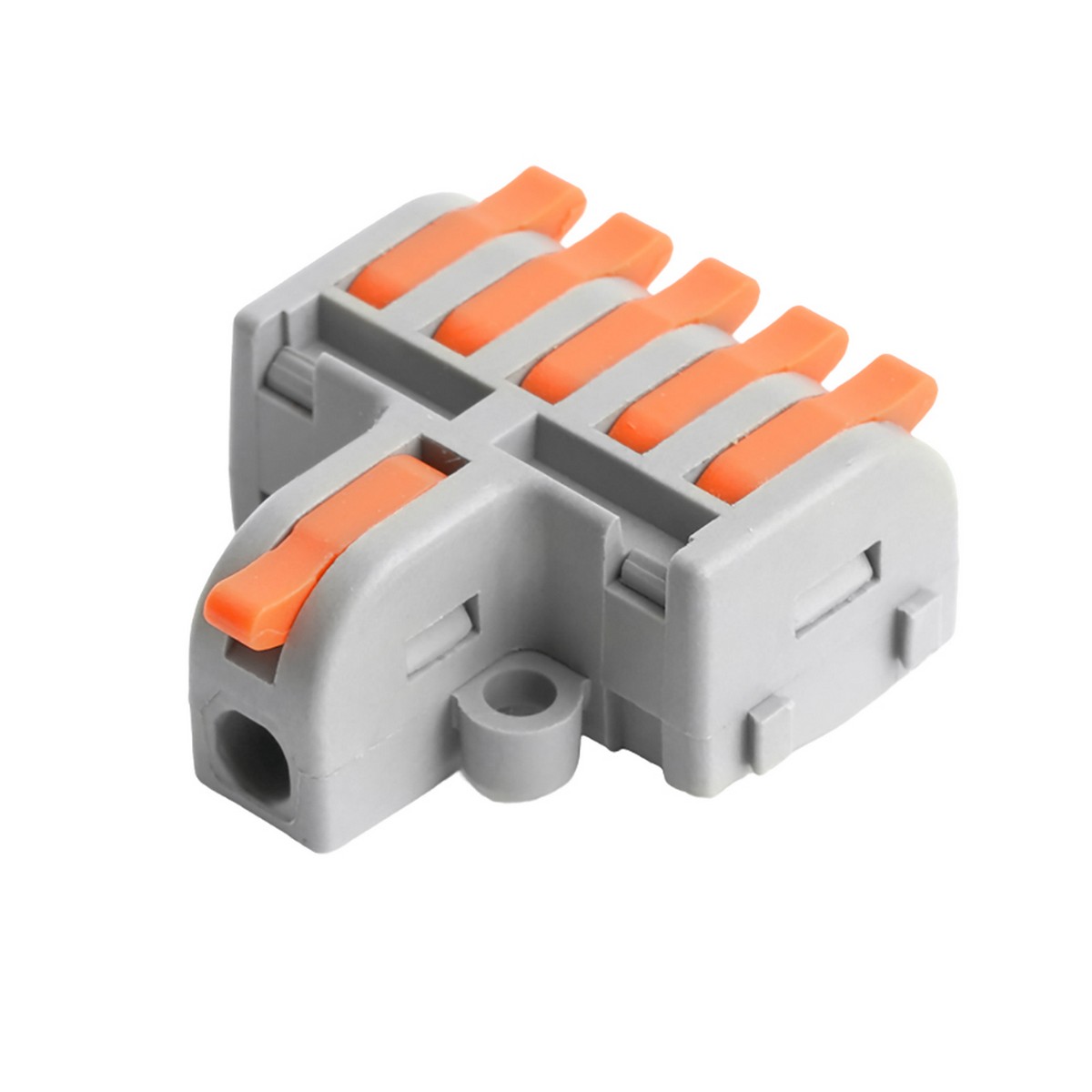 Клемма STEKKER LD220-105 супер-компактная разветвительная 1 вход 5 выходов (DIY упак 10 шт) 49793