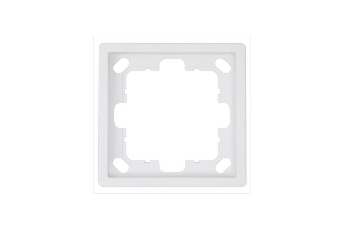 JASMART FD - розетки и выключатели Рамка JASMART FD 1-постовая Белый матовый (soft touch) 1001PWM