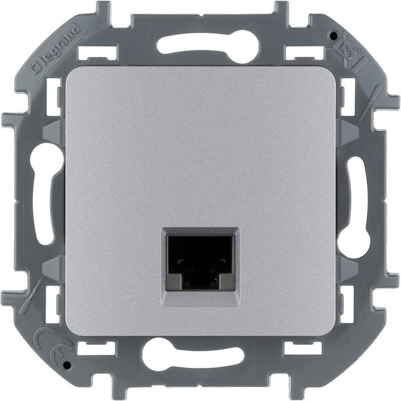 Legrand Inspiria Алюминий Компьютерная розетка Legrand INSPIRIA Алюминий RJ 45 категория 6 UTP 673832