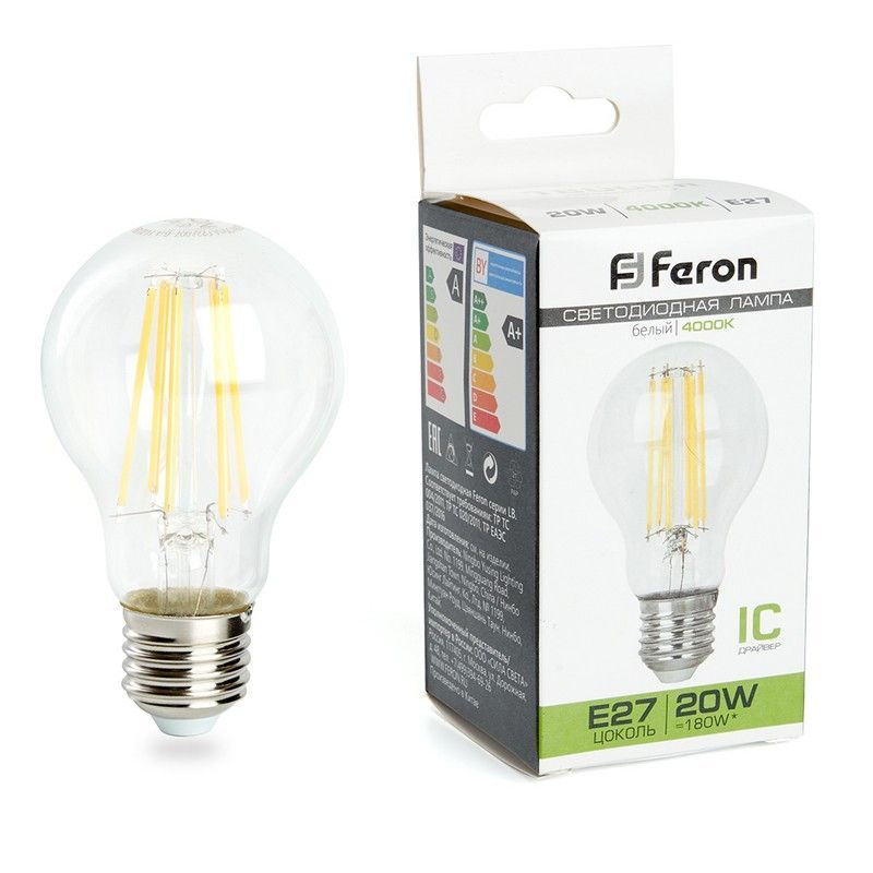 E27 Лампа светодиодная Feron LB-620 Шар E27 20W 4000K 38246 