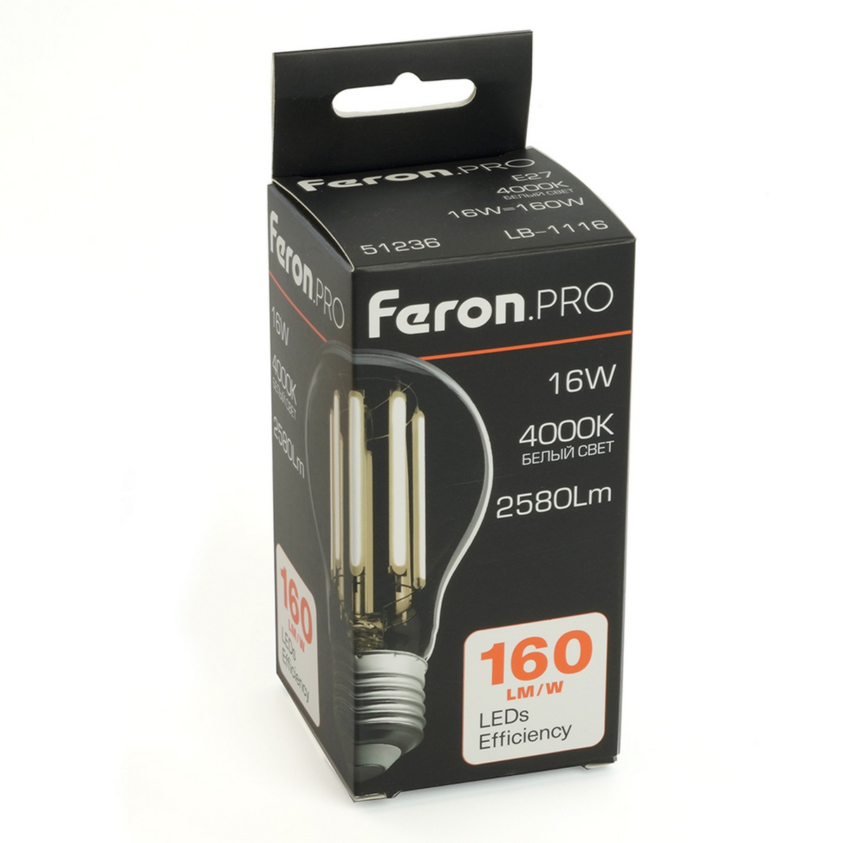 E27 Лампа светодиодная Feron.PRO LB-1116 Шар E27 16W 175-265V 4000K 51236 