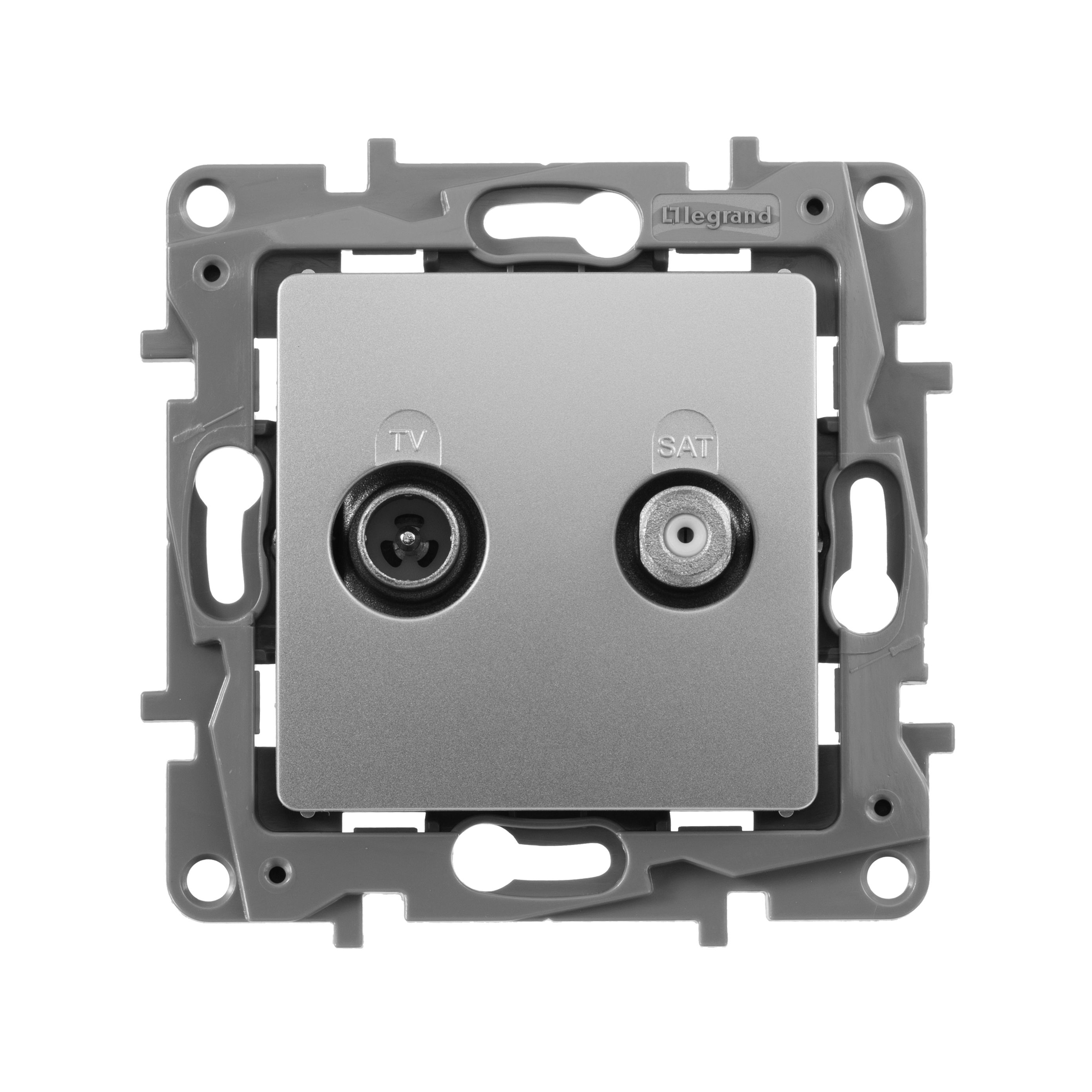 Legrand Etika Алюминий Розетка TV/SAT Legrand Etika алюминий 2-х кабельная 672457