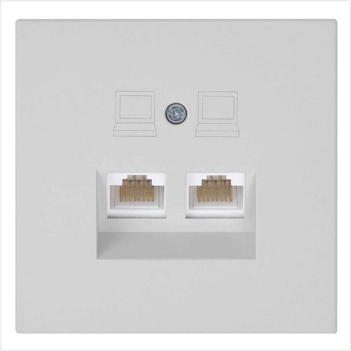 JASMART FD - розетки и выключатели Интернет розетка JASMART FD RJ45 двойная матовый Тауп (soft touch) 6106PTM